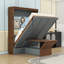 Lit escamotable en bois avec bureau-865107394
