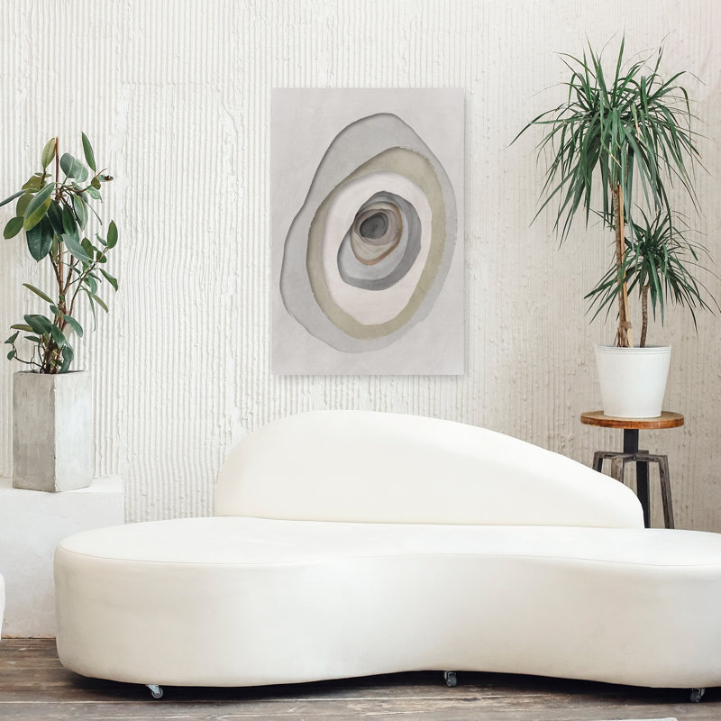 Art contemporain abstrait contemporain, H 36 po x l 24 po, Beige