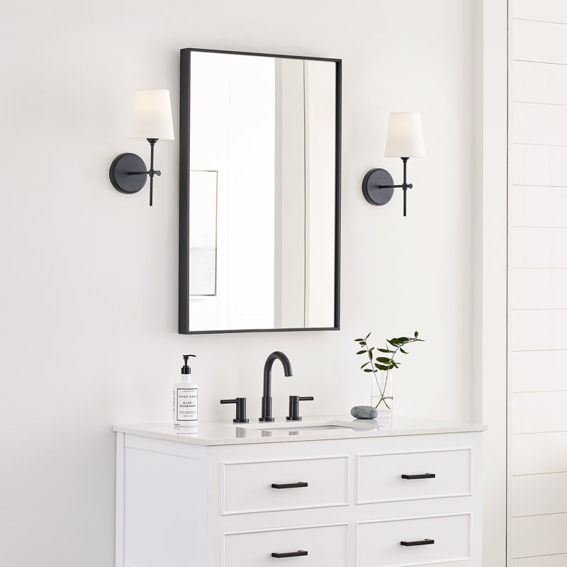 Baker 1 - Light Bath Sconce, Midnight Black, No