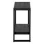 Table d'appoint, côté, bout, table de chevet, lampe, salon, chambre à coucher, stratifié noir, métal noir, industriel-530322215