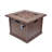 Outdoor Patio 24'' H X 32'' W Square Gas Burning  Fire Pit (Tank Inside), Brown With Wood Pattern - 40,000 BTU