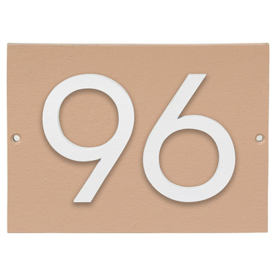 Plaque d’adresse murale sur 1 ligne flottante
