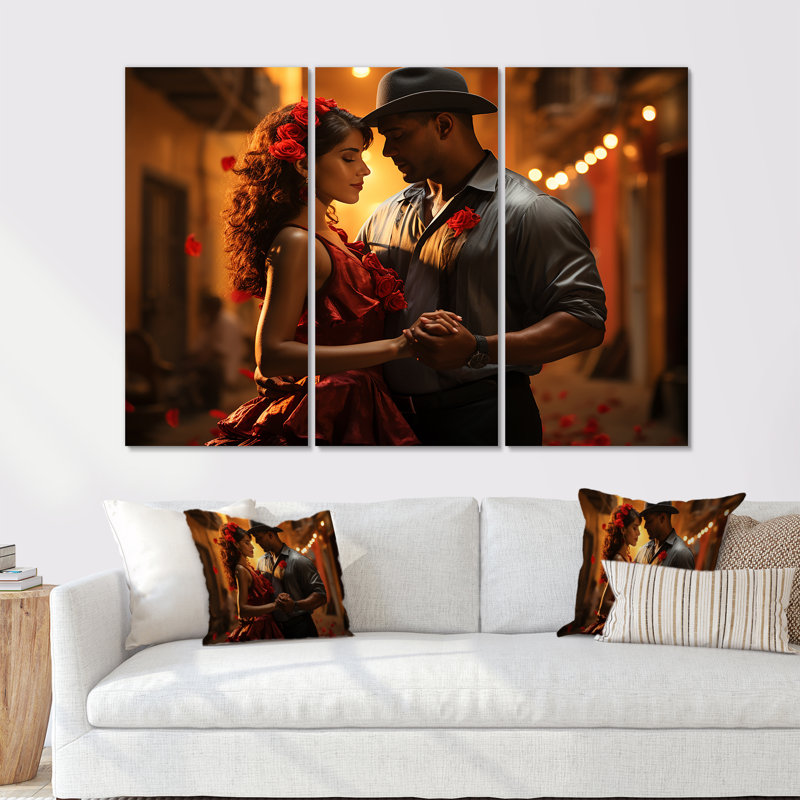 Salsa Dance In Havana I - Cuba, art mural sur toile, H 28 po x l 36 po