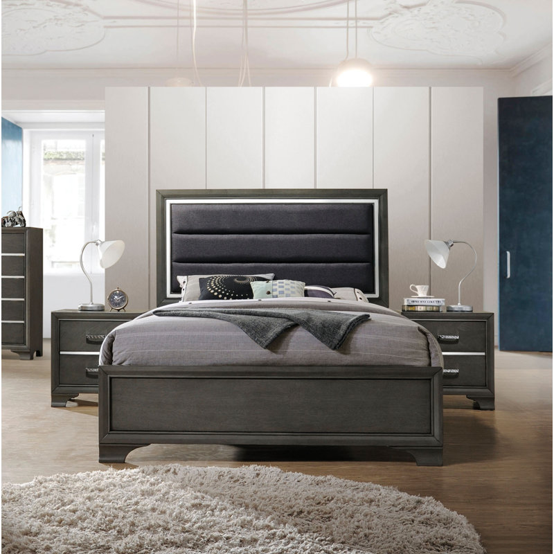 Harrel Vegan Leather Standard Bed, King