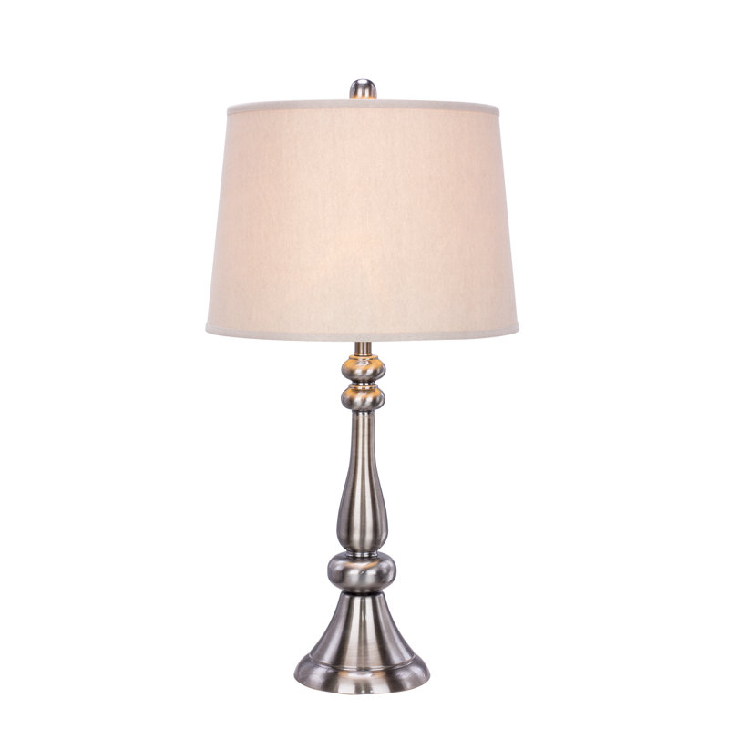 Lampe de table Faxon, Nickel noir brossé