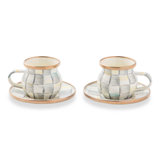 Sterling Check® Espresso Cup & Saucer