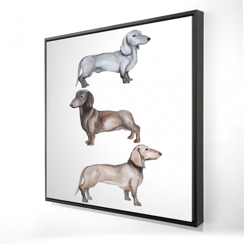 " Dachshund Dogs ", 24" H x 24" W