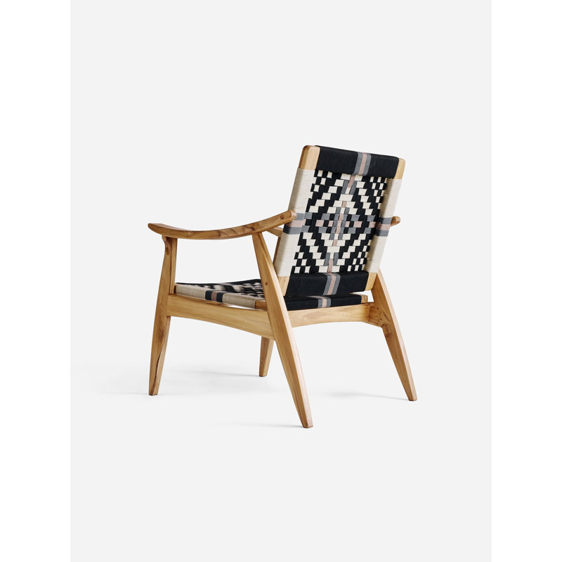 Izapa Armchair, Natural/Spa Cross Braided Cord, Brown