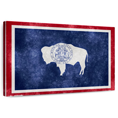 Borges Grunge Wyoming State Flag
