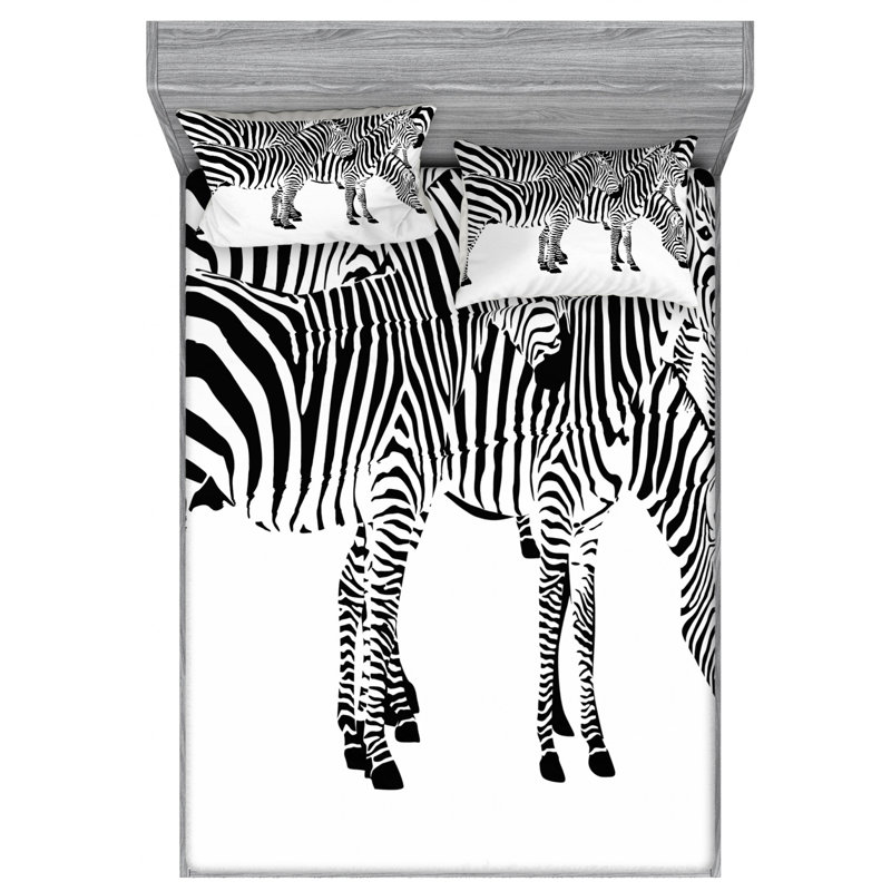 Microfiber Sheet Set, Queen Sheet Set with Fitted Sheet