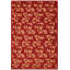 Tapis rouge / brun clair en laine noué à la main à motif floral 5 pi 2 po x 8 pi Mulhall