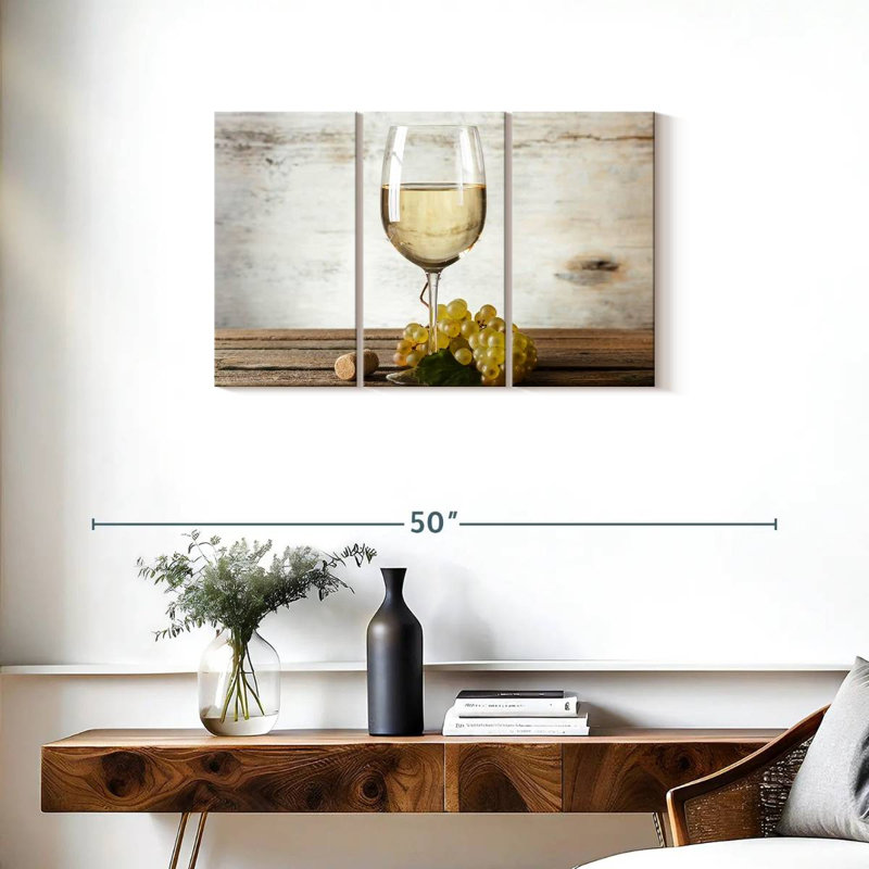 Yarlin White Wine, 20" H x 33" W