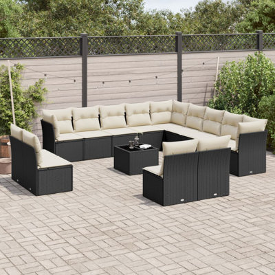 Ensemble de canapé de jardin Vidaxl, blanc crème