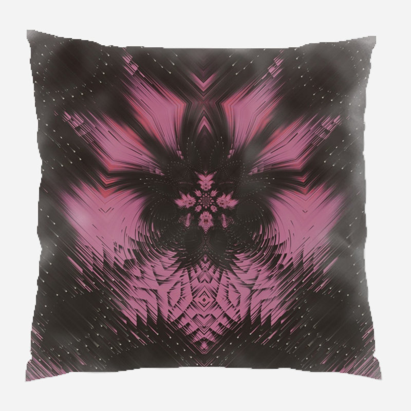 Glitch Microsuede Reversible Throw Pillow