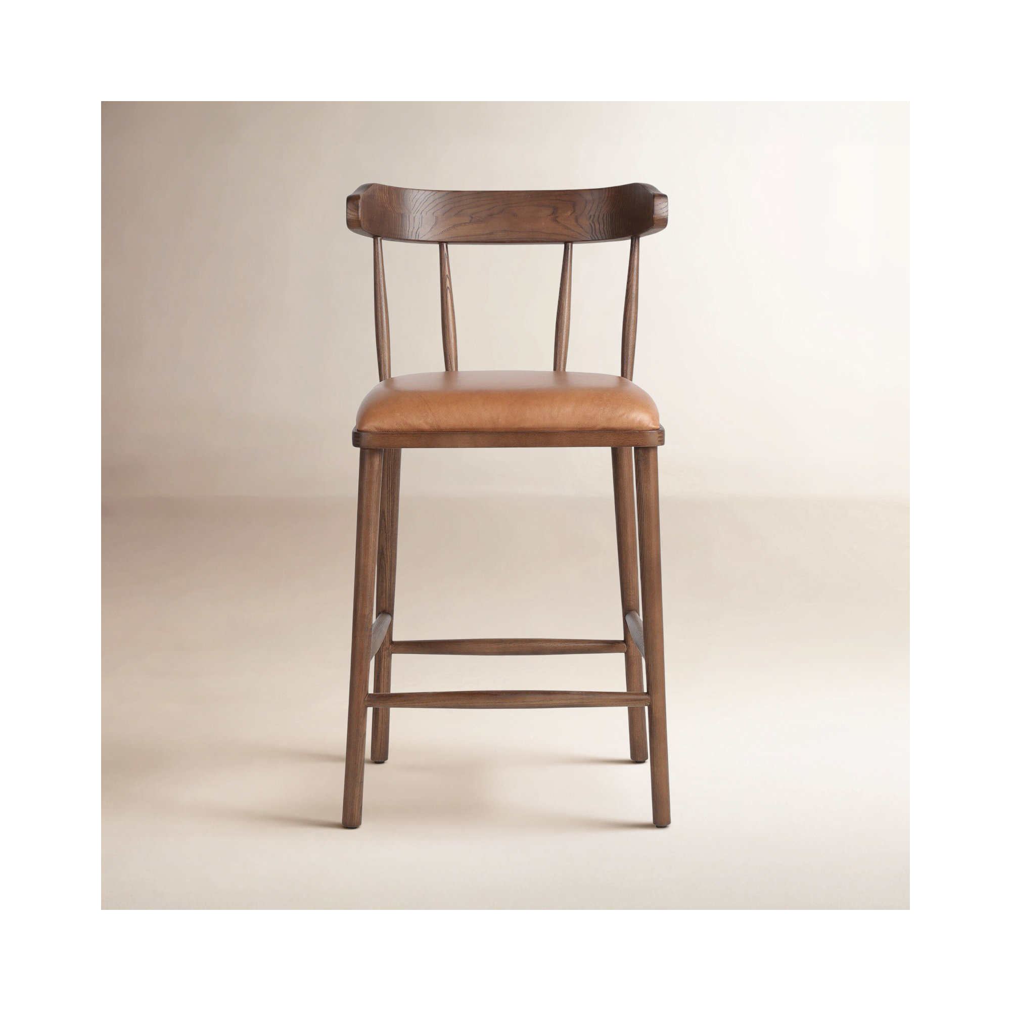 Waverly Stool-Antwerp Natural-Counter, Chaps Saddle, Dark Brown