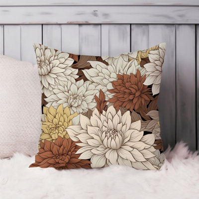 Holiday Autumn Fall Flowers II Thanksgiving Season Pillow Cover