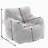Aeri Compression Medium Adult Soft Fabric Bean Bag Chair With Foam Filled-1336072147