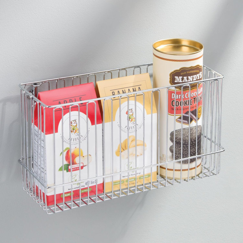 Steel Wire Over-The-Cabinet Door Hanging Storage Basket For Kitchen Organization