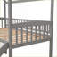 Lit mezzanine simple avec glissade gris Pinewood - Structure robuste sans sommier
