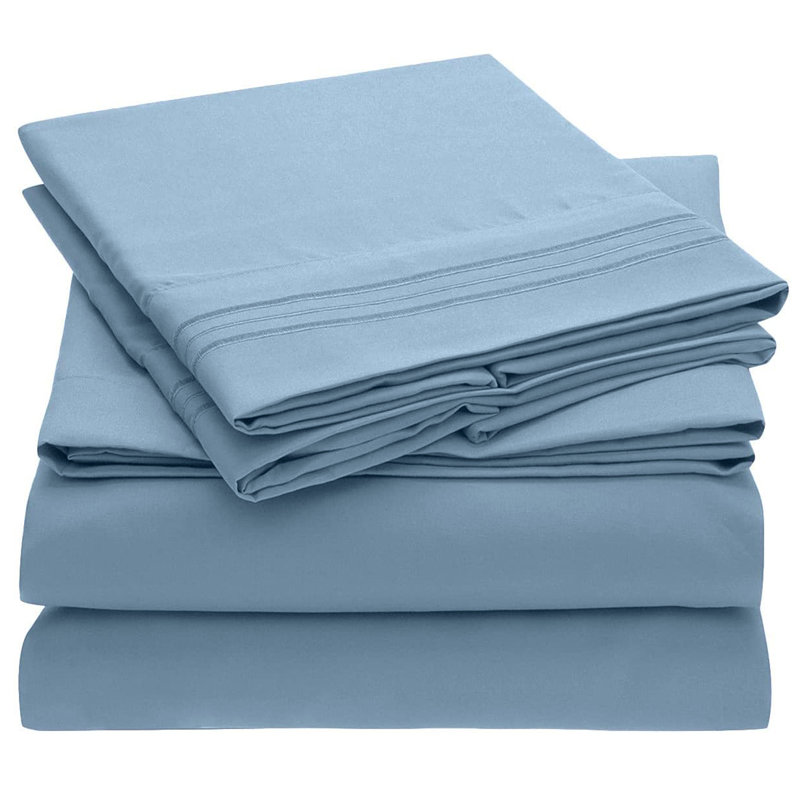 Microfiber Sheet Set, Queen Sheet Set with 2 Pillowcases, Peach