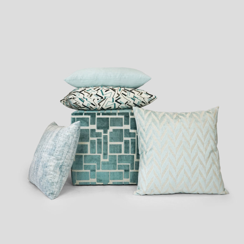 Ripple Pillow Cover & Insert, Iron, Square 20"