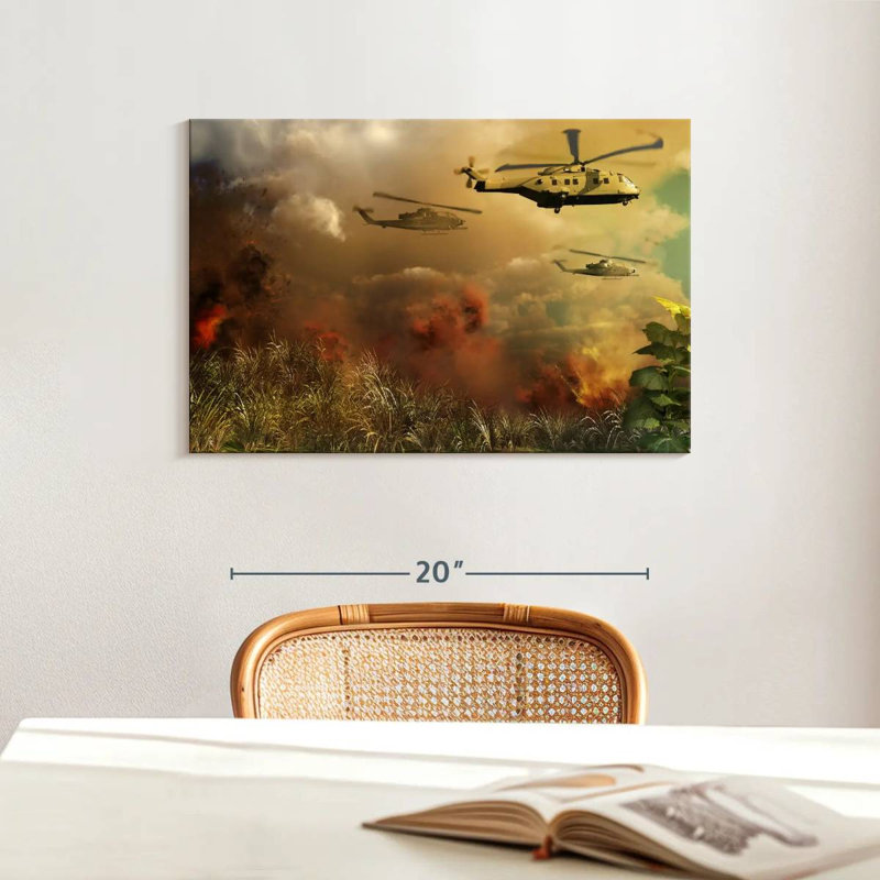 Lelar Helicopter Rescue Fleet, 16" H x 24" W