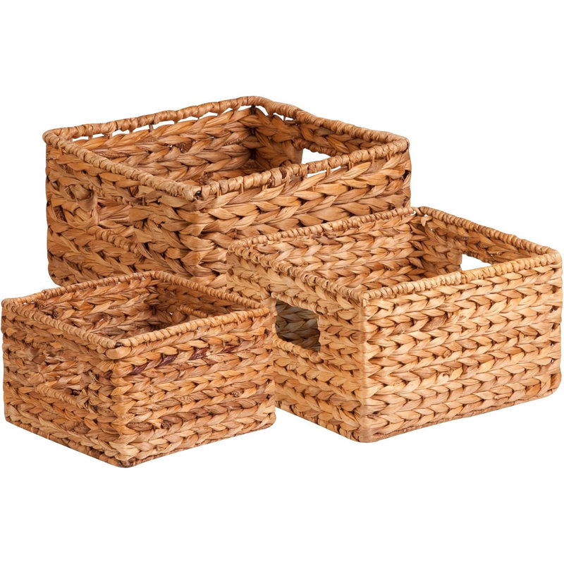 3-Pack Multi-Size Natural Wicker Nesting Baskets: Home Organization, Storage & Gift-Ready Décor