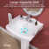 GETPRO 26.75'' Tall White Vitreous China Rectangular Pedestal Bathroom Sink with Overflow