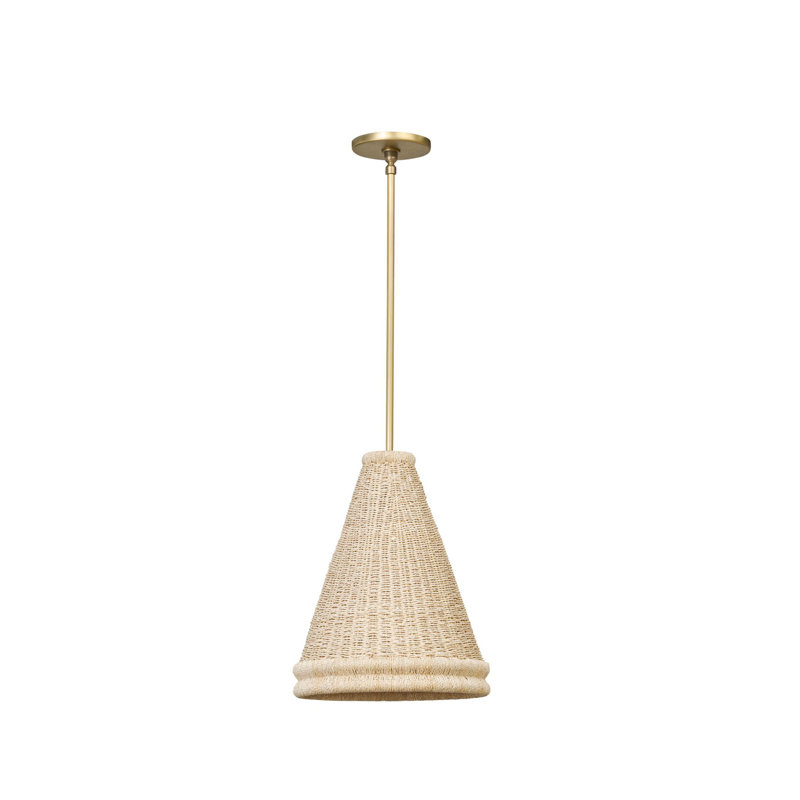 Luminaire suspendu en raphia Manan Riata, H 18,25 po x l 20 po x P 20 po