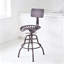 Tabouret de bar à hauteur réglable en métal de style industriel