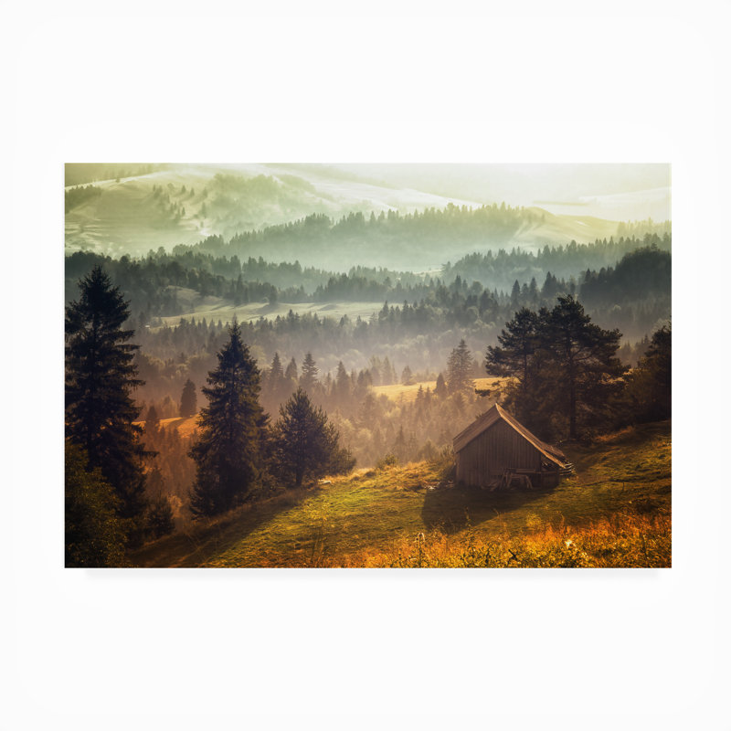Toile d'extérieur Stanislav Hricko «Pine Barn», H 22 po x l 32 po x P 1,5 po