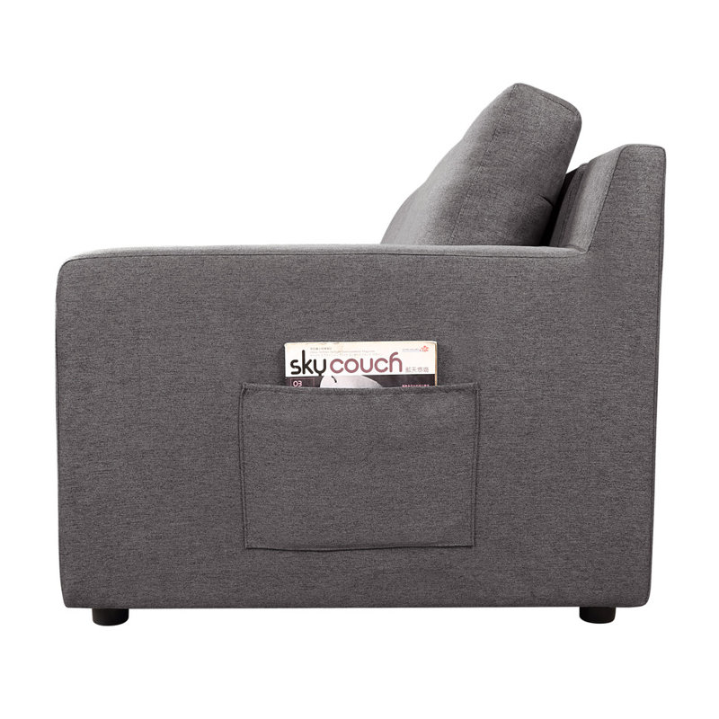 Edwin U-Shape Linen Sectional Sofa with Left-Facing Chaise