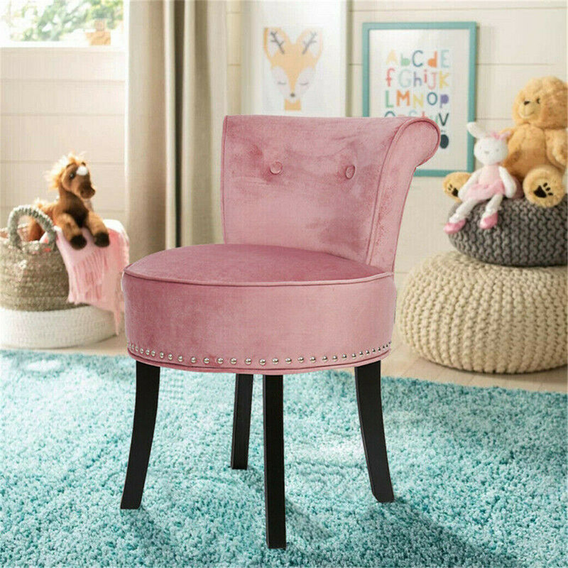 Solid + Manufactured Wood Accent Stool, Pink