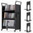 Rolling Bookshelf Utility Cart With V-shaped Shelves