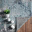 Tapis bleu à motif géométrique-950704002