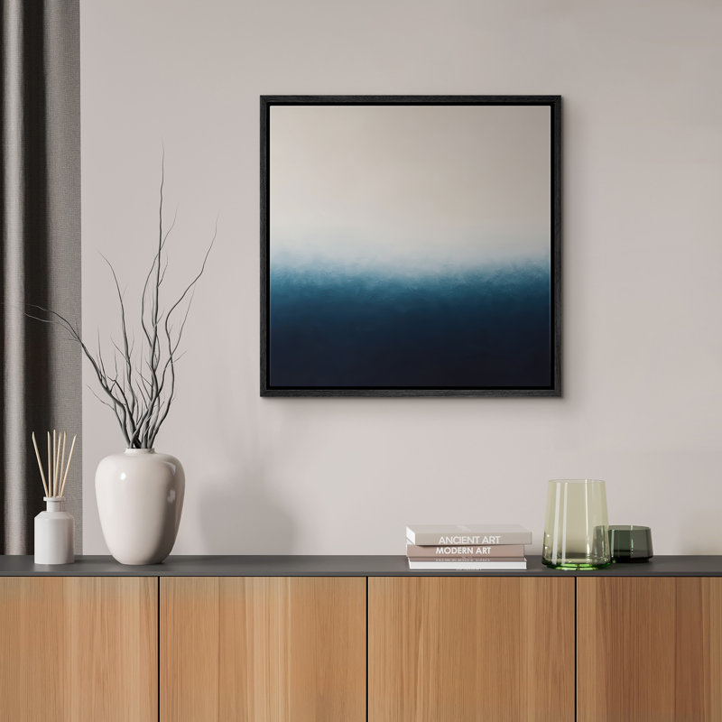 Reproduction d'art abstrait sur toile encadrée pour décoration intérieure moderne, H 24 po x l 24 po, Noir