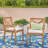 2Pcs Dining Chairs With Cream Cushions - Suitable For Backyard Gatherings Wood, Comfortable Seating Outdoor Use Solid Versatile Patio, Deck, Garden And Stylish