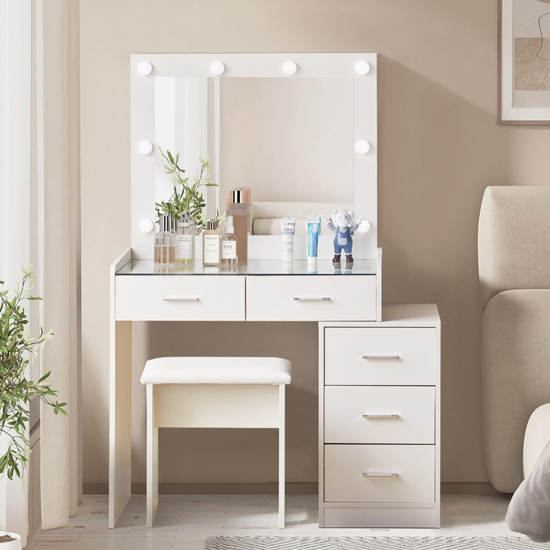 Awa Dressing Table with Mirror