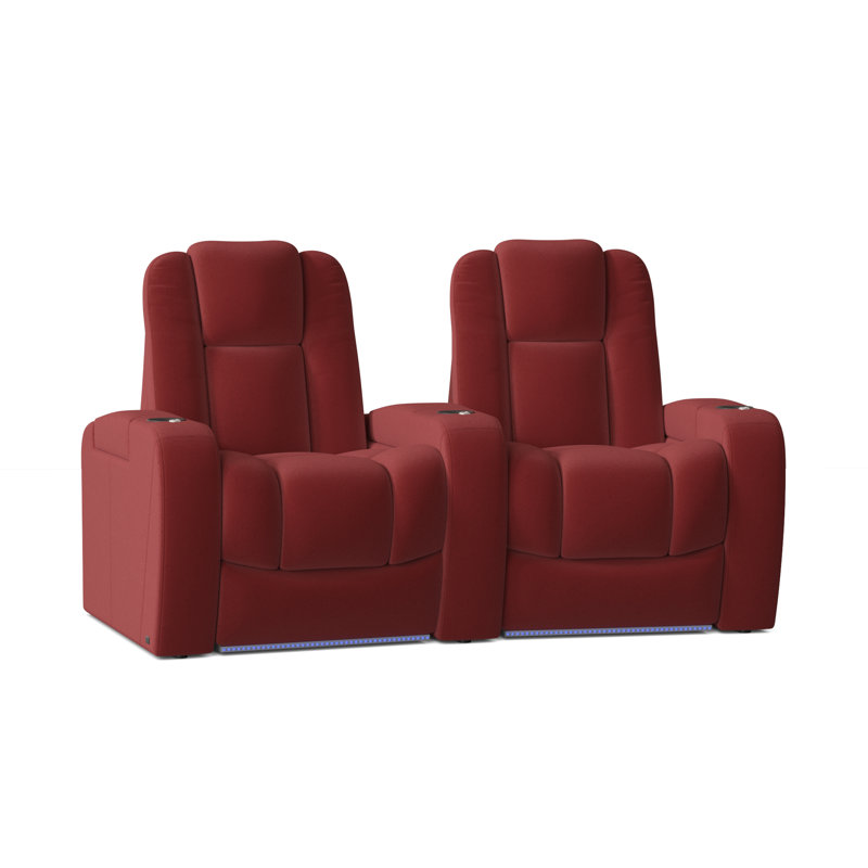 Rangée de sièges de cinéma maison grande hr series (rangée de 2), Rouge luxueux