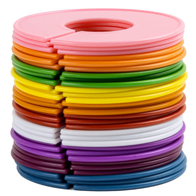 Ensemble de diviseurs de placard en plastique coloré de 30 pour l'organisation des vêtements par taille ou par style