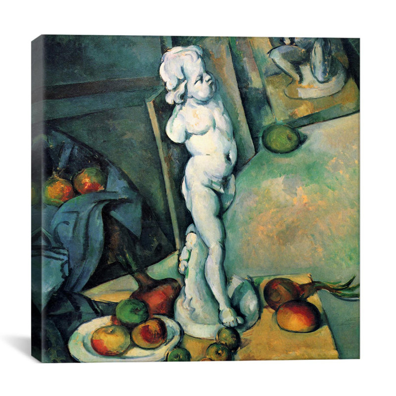 «Still Life with Cherub» par Paul Cezanne, reproduction d'art sur toile tendue, H 12 po x l 12 po x P 0,75 po, Toile tendue