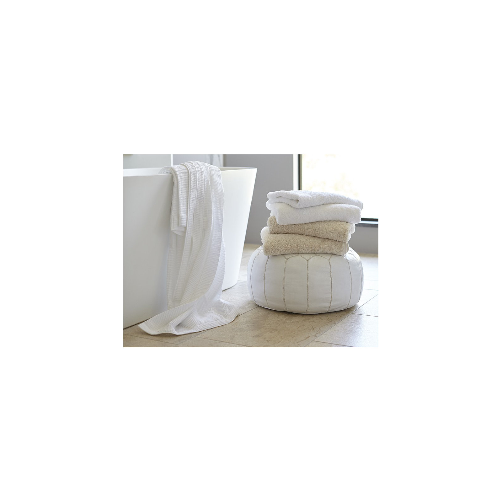 Cloud Loom Organic Bath Mat, Alpine White, 32" L x 19" W