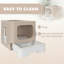 Cat Litter Box with Lid Slide-Out Drawer-122845881