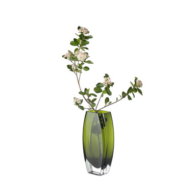 Glass - Vase - Green - 8" -Height - Precision - Made in Europe - by Barski