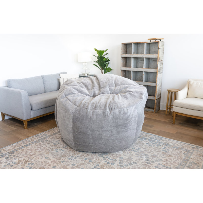 Large Haven Luxury Foam Sack in Ash, Light Gray