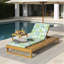 Chaise longue en teck et bois d'acacia-539979734