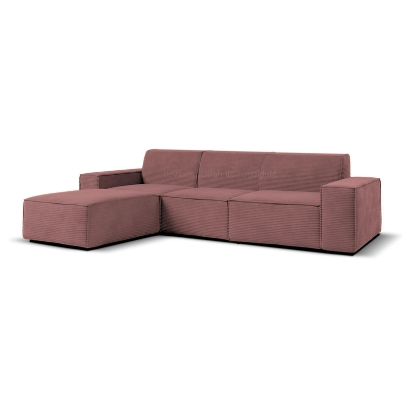 Doegolia 4 Seater Corner Sofa , Left Hand Facing, Burn Dirty Pink