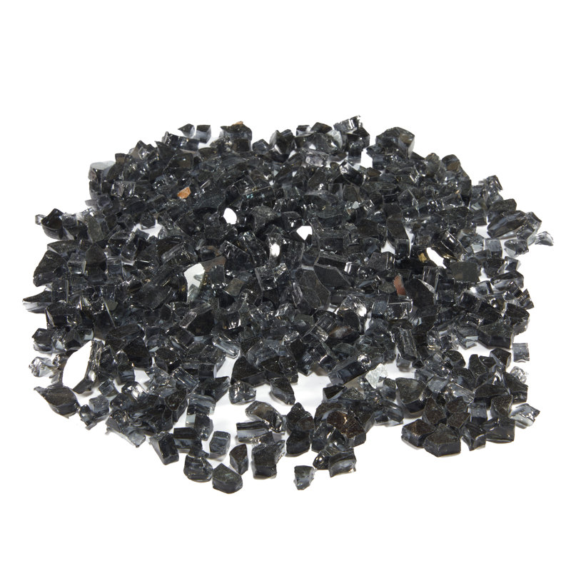 Reflective Fire Glass Filler, Black
