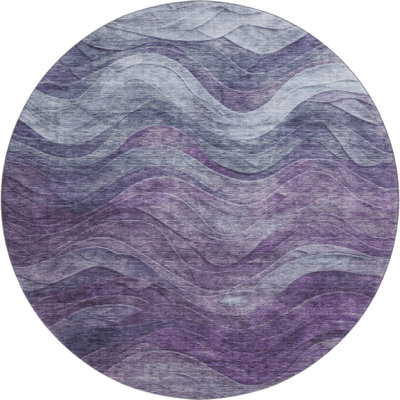 Premium Machine Washable Milardo AMF1700 Swirls Rug