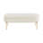 Chloe Contemporary/Glam Storage Bench in Gold Metal and Cream Velvet